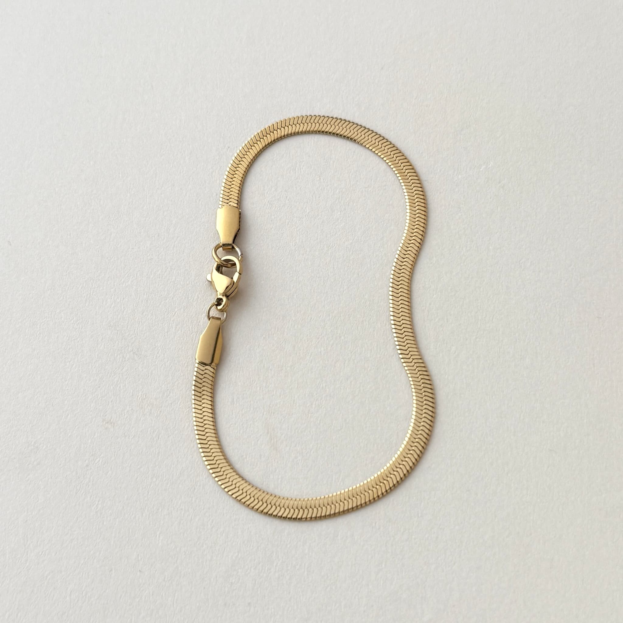 Flat Snake Chain Bracelet