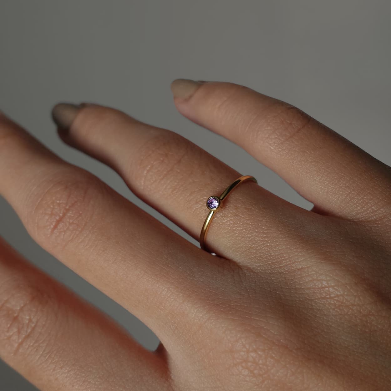 Birthstone Motif Ring