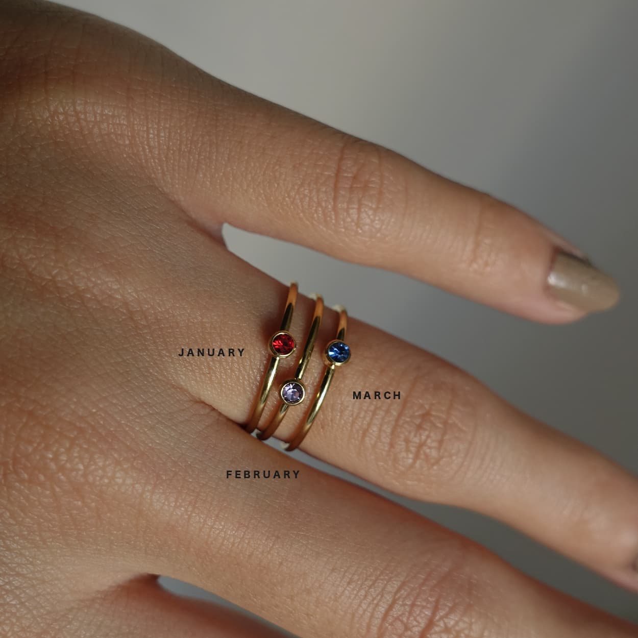 Birthstone Motif Ring