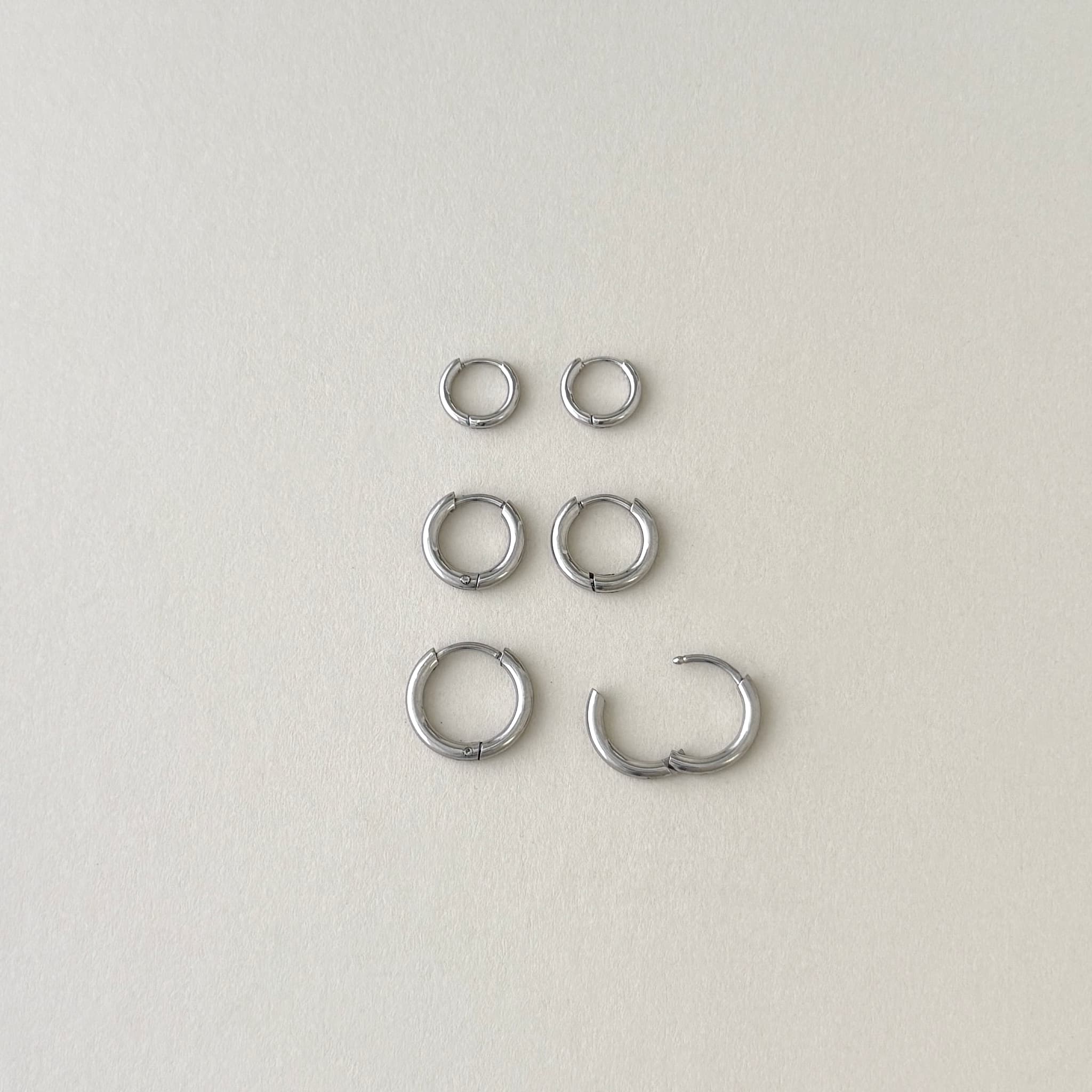 Silver Classic Hoops