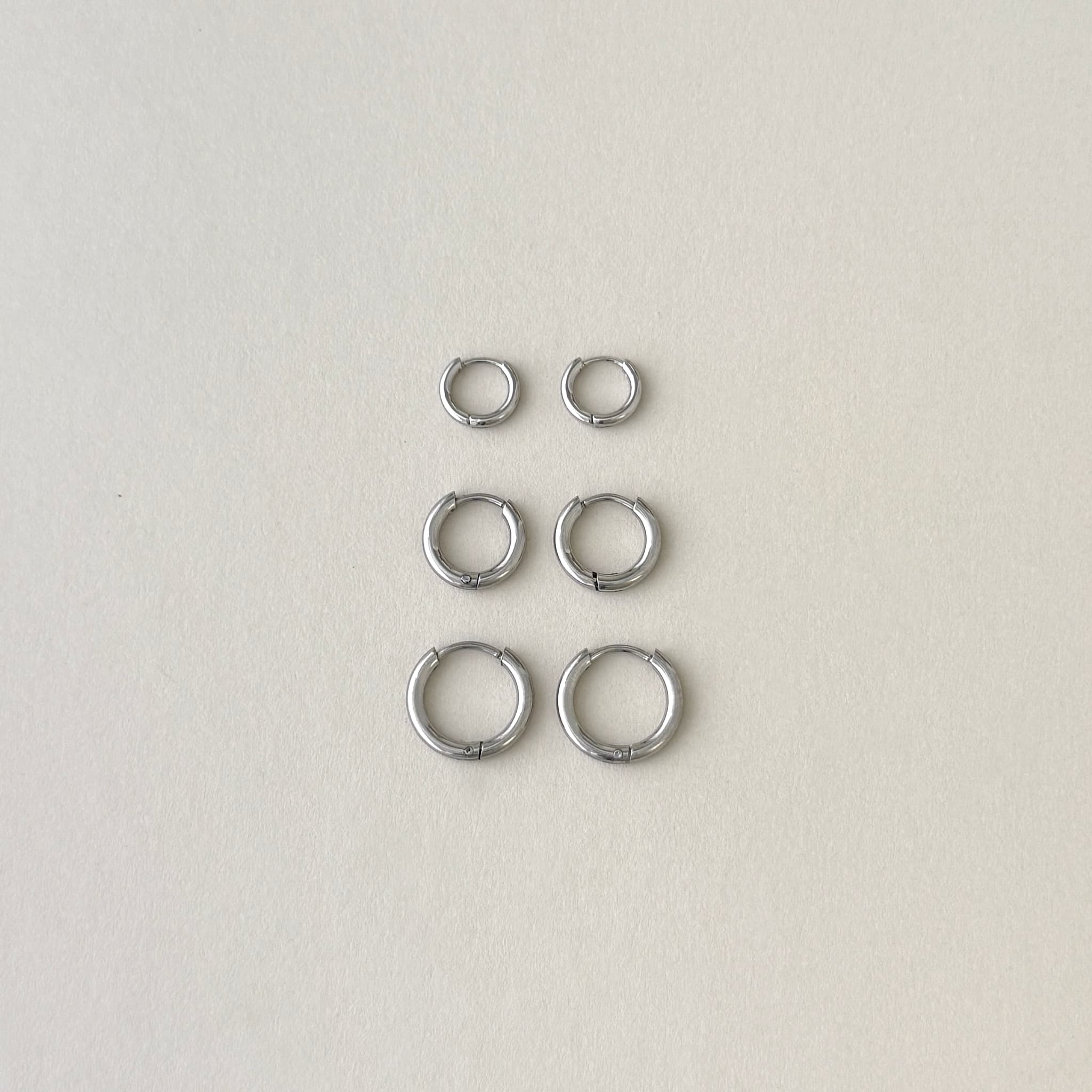Silver Classic Hoops