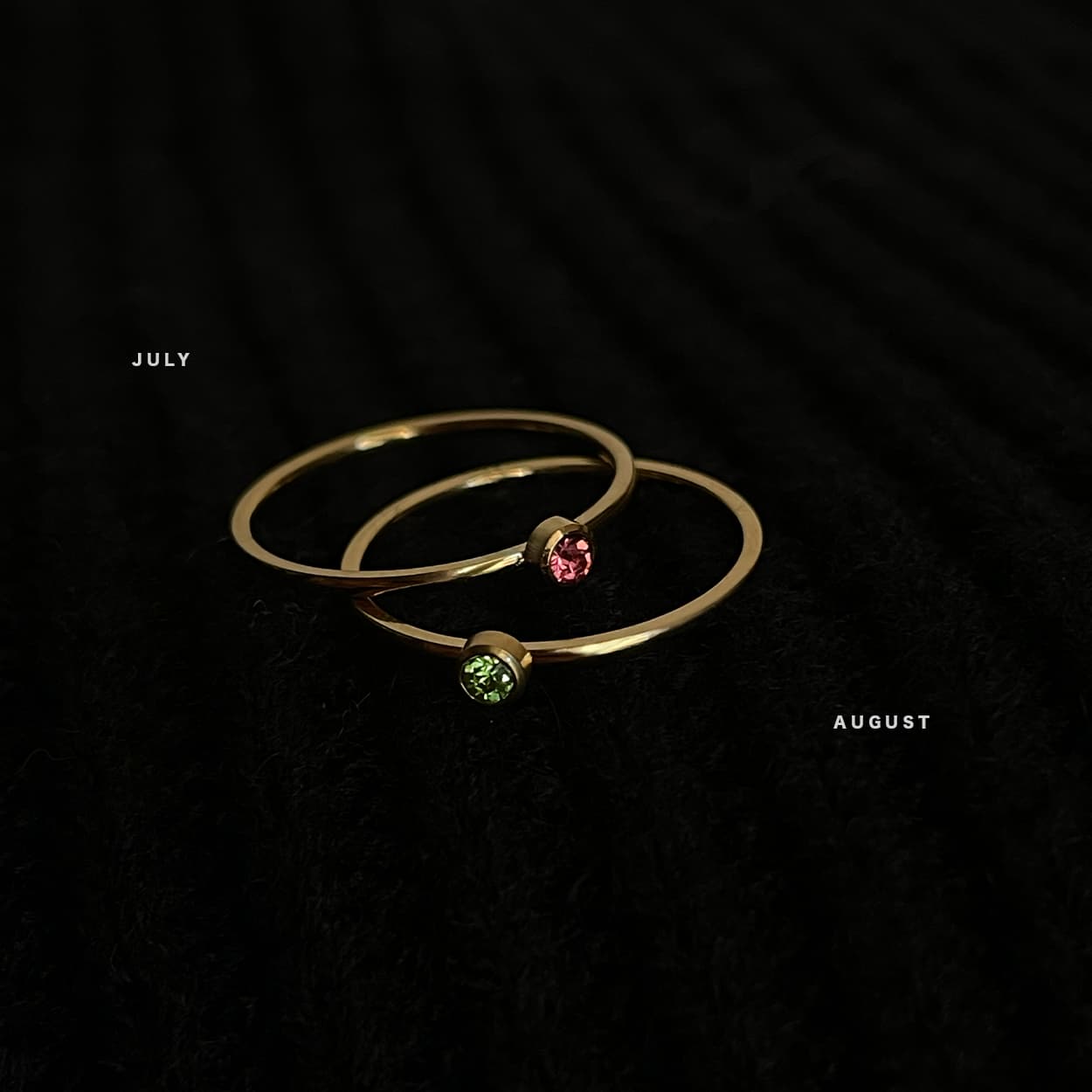 Birthstone Motif Ring