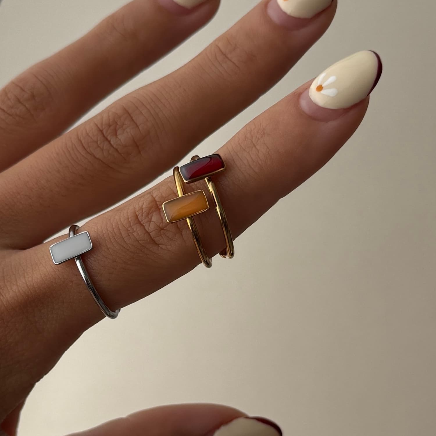 Baguette Adjustable Ring
