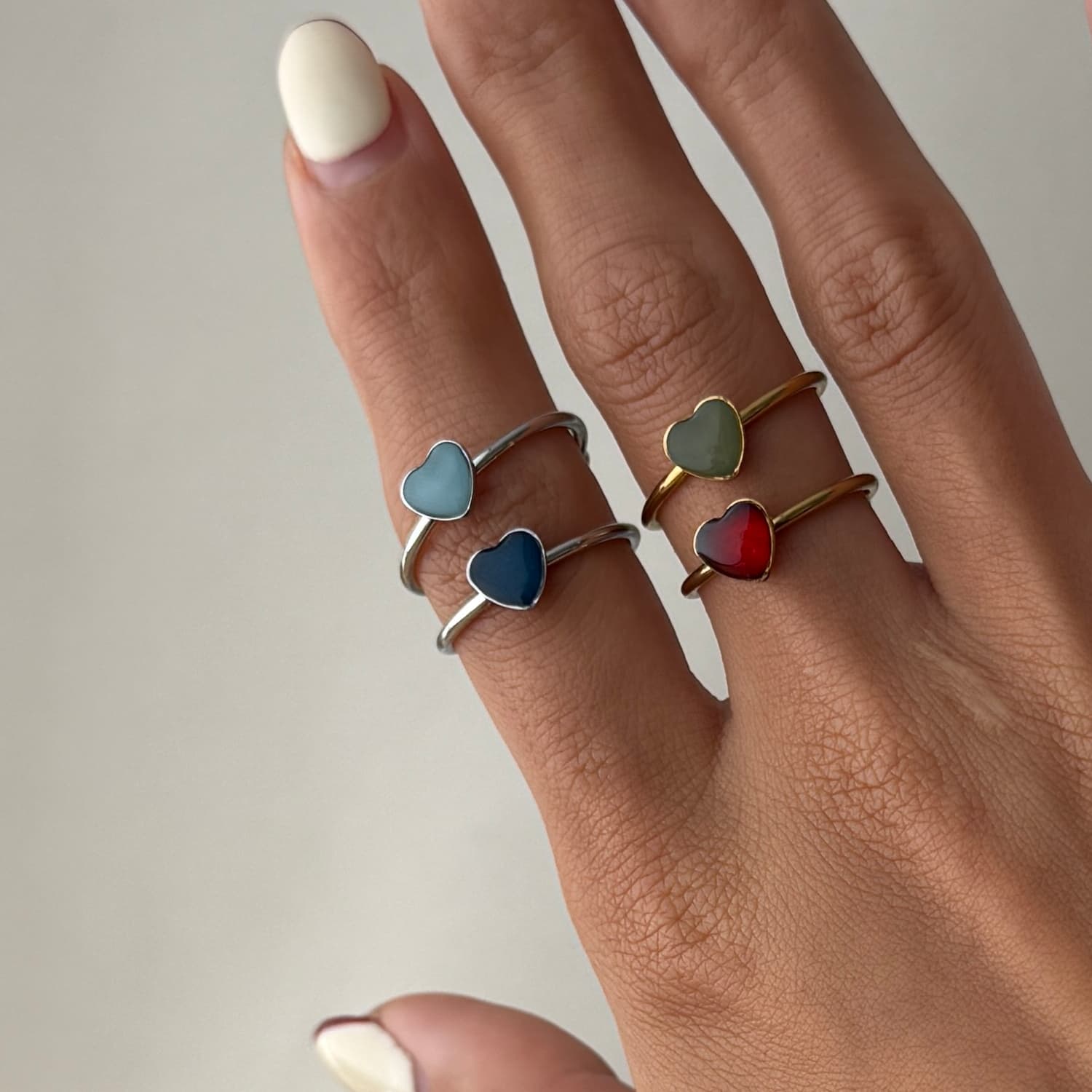 Petite Heart Adjustable Ring