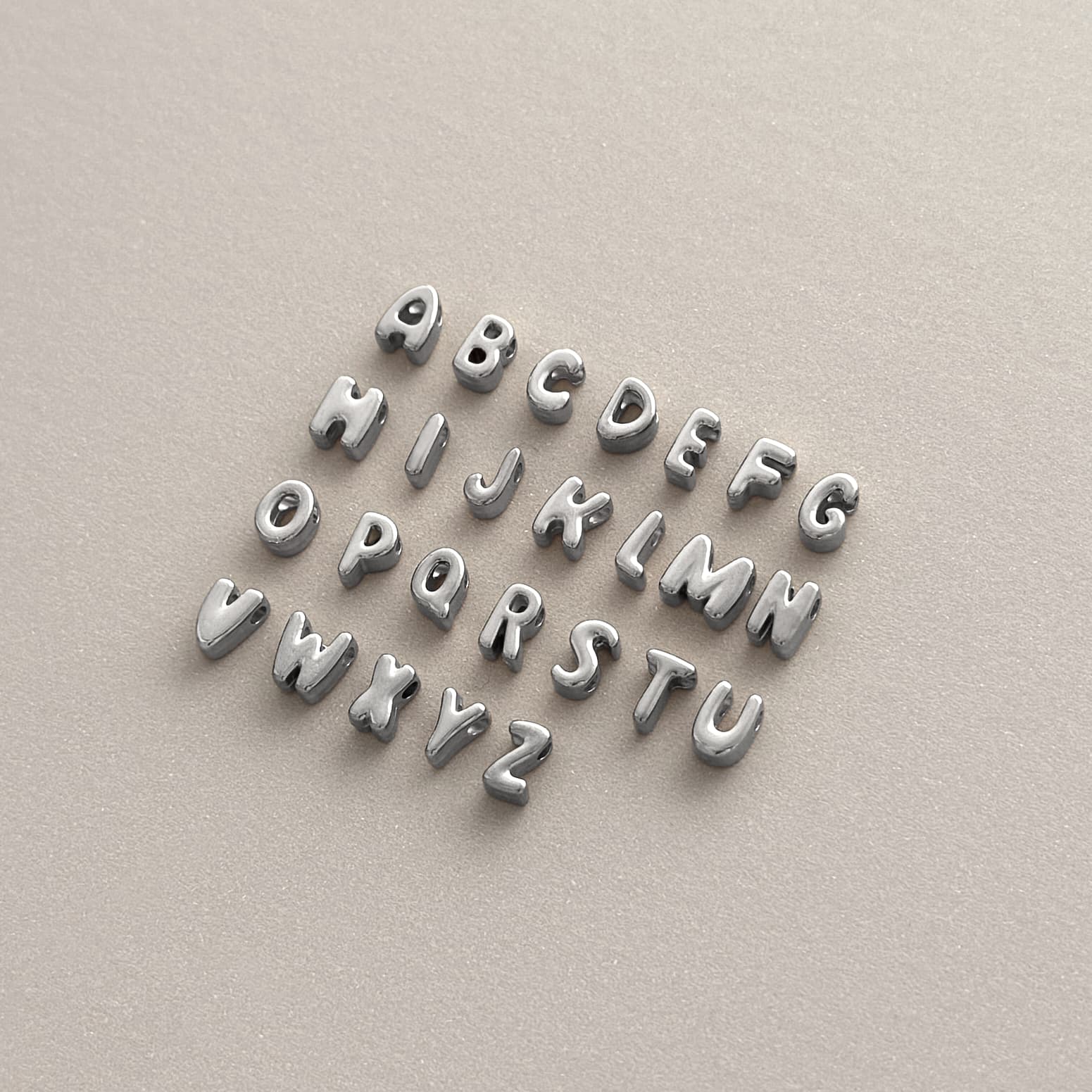 Bubble Initial Letter Necklace