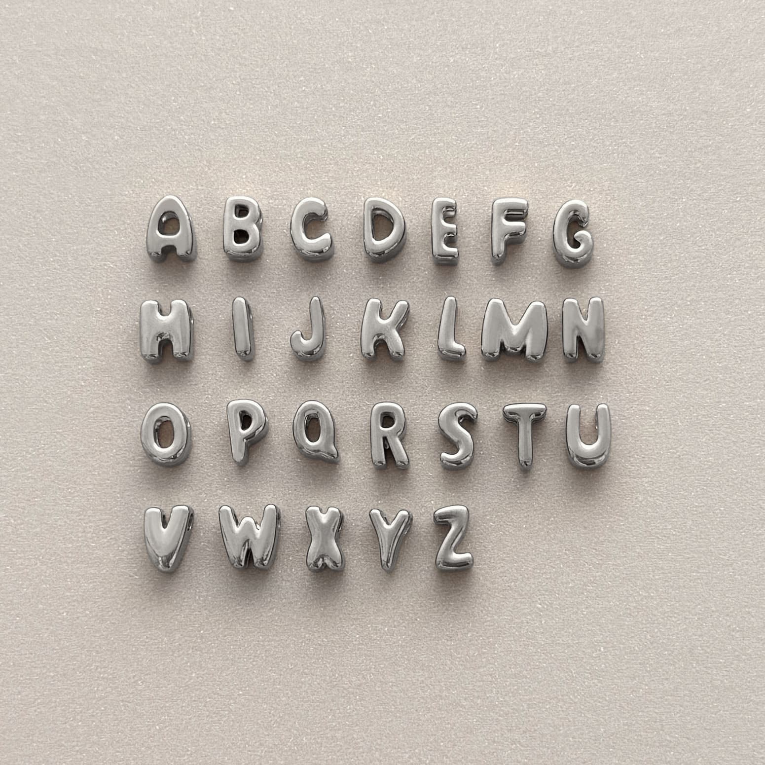 Bubble Initial Letter Necklace