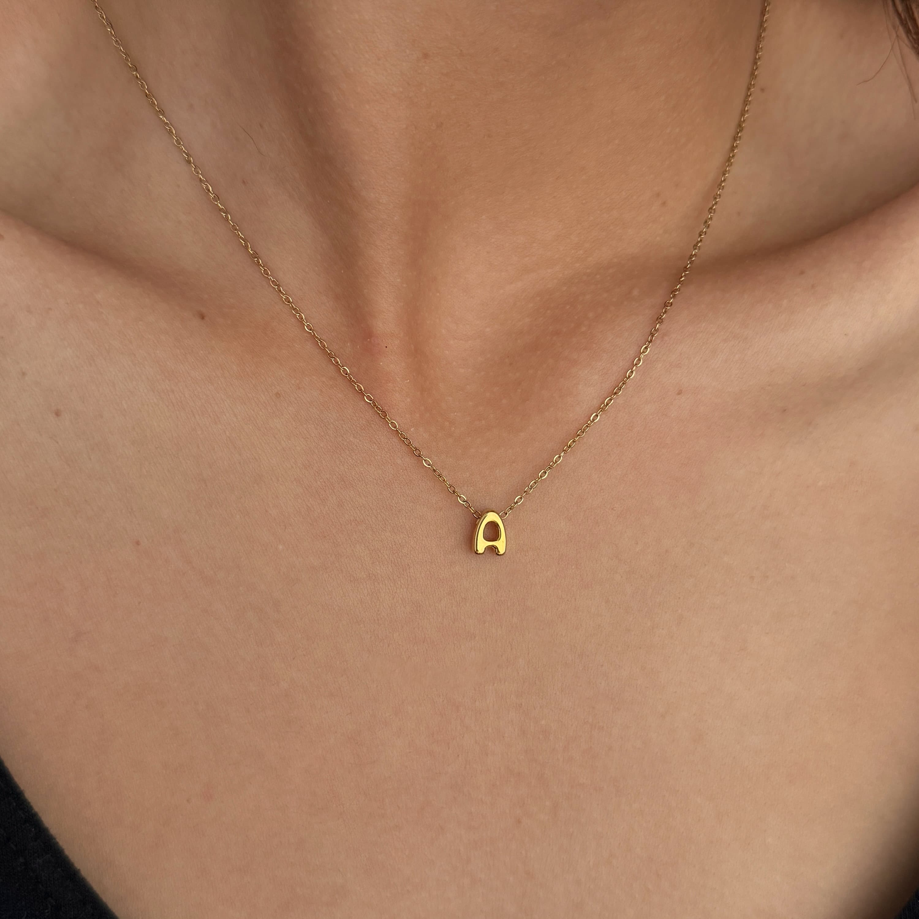 Bubble Initial Letter Necklace