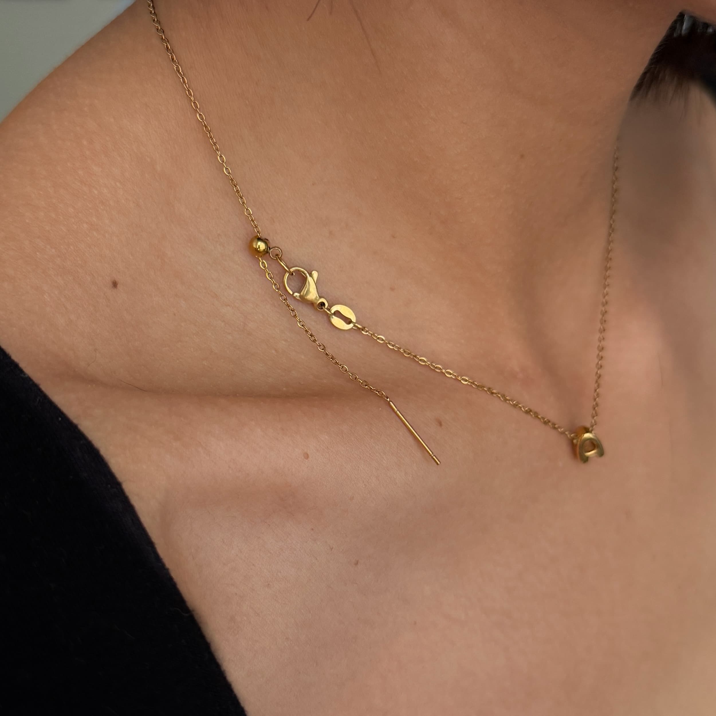 Bubble Initial Letter Necklace