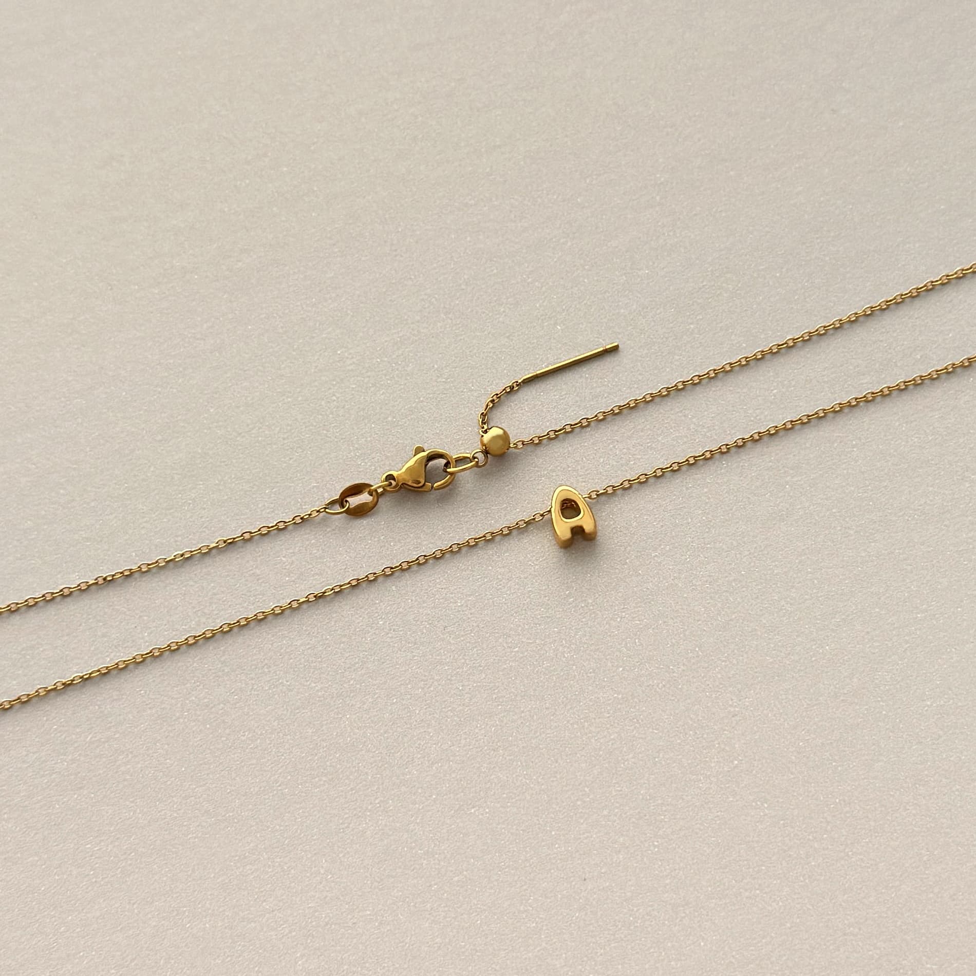 Bubble Initial Letter Necklace