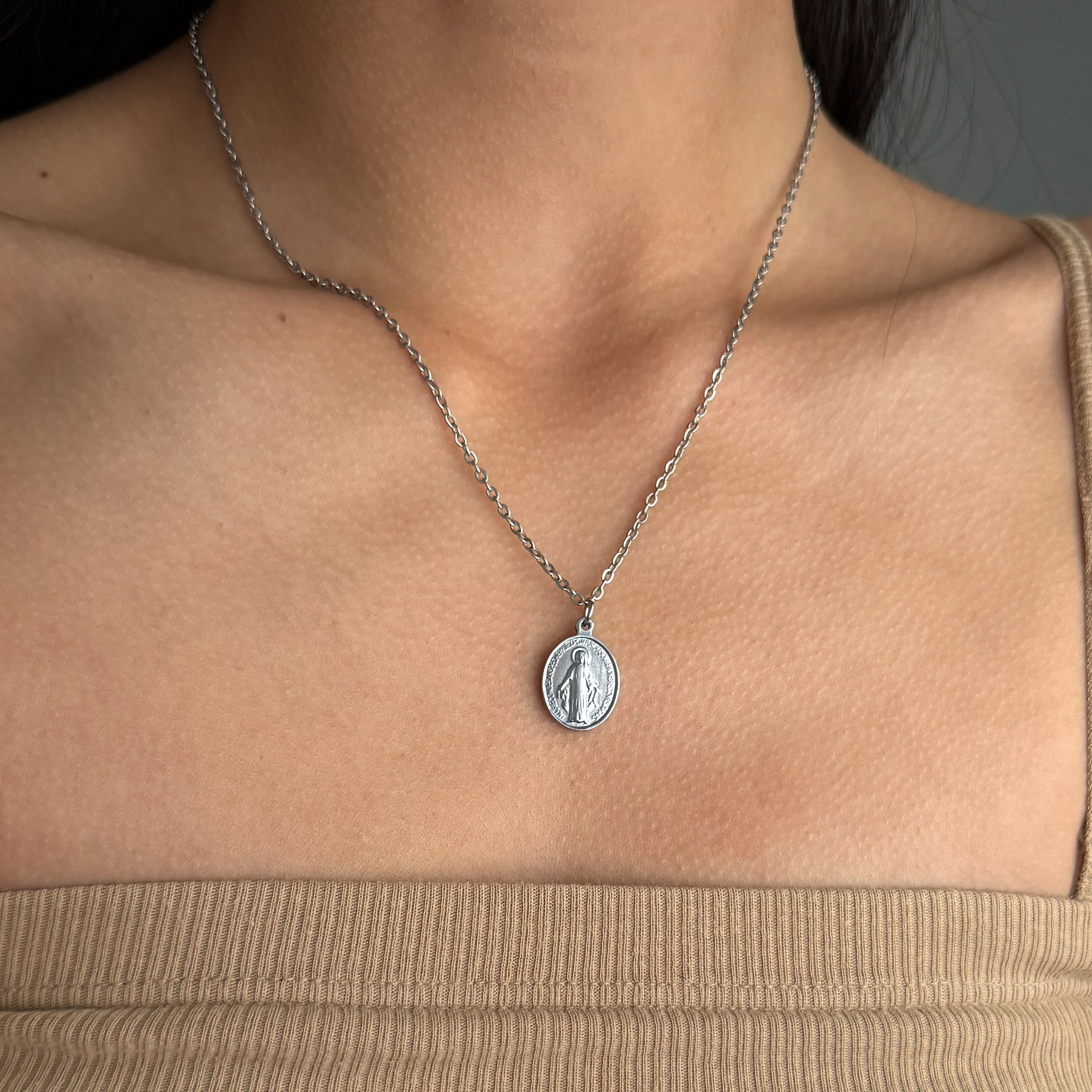 Virgin Mary Charm Necklace