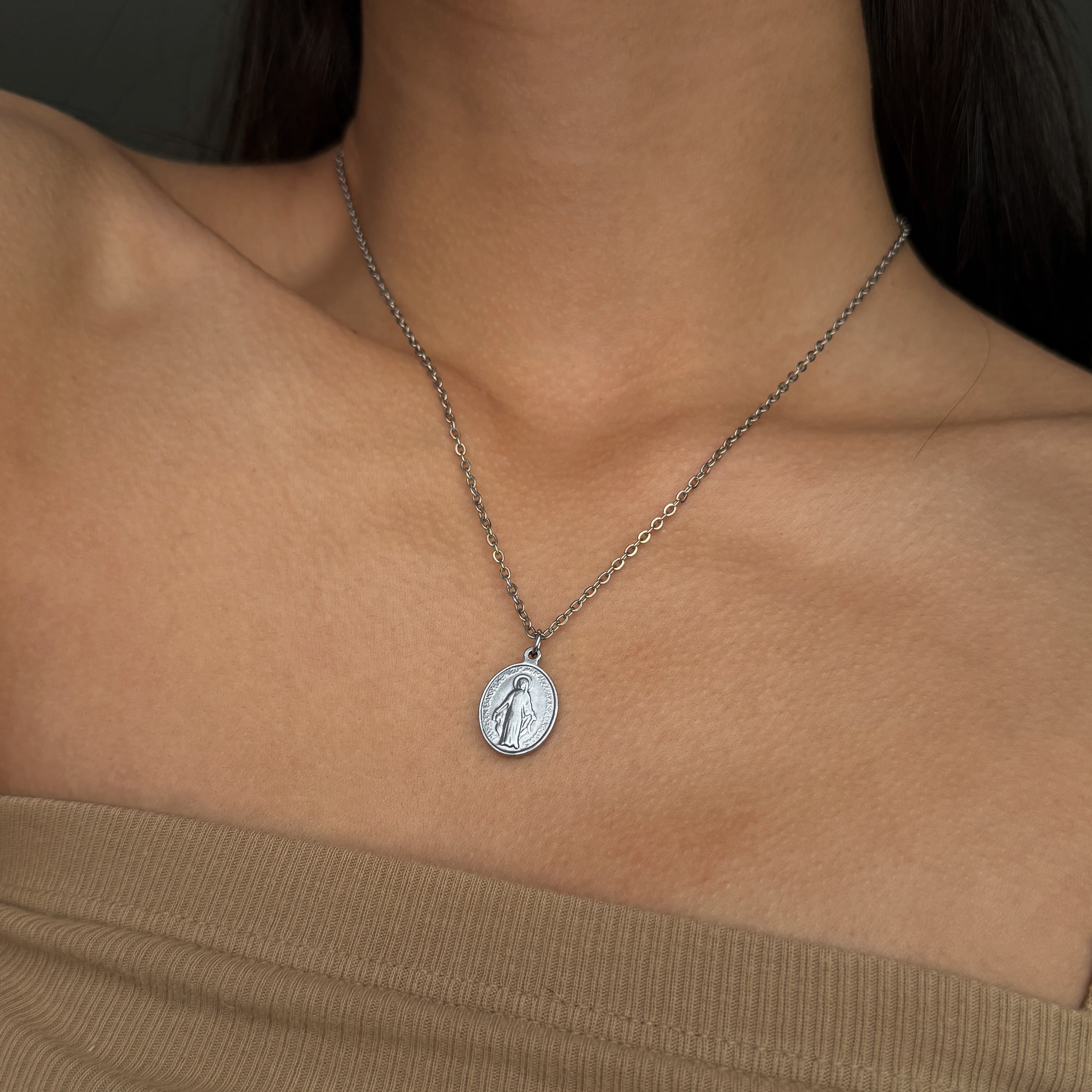 Virgin Mary Charm Necklace