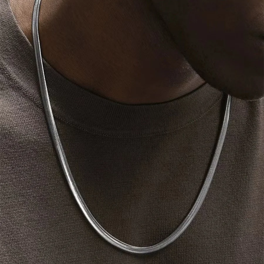 Flat Snake Chain Necklace