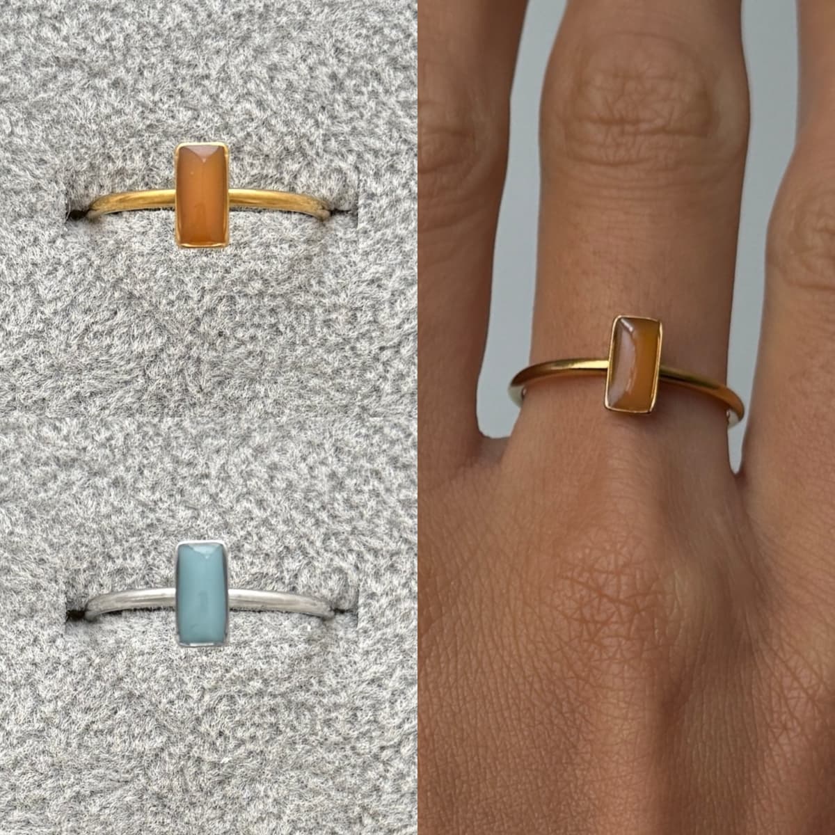 Baguette Adjustable Ring