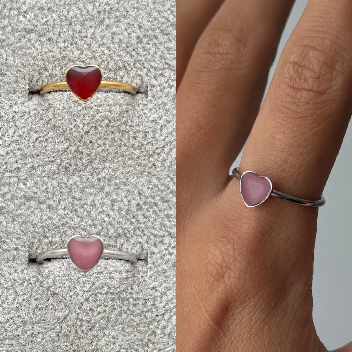 Petite Heart Adjustable Ring