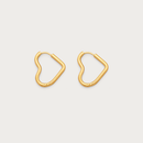 Heart Huggie Hoops