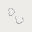 Heart Huggie Hoops
