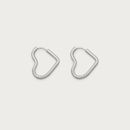 Heart Huggie Hoops