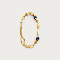 Lapis & Pearl Duo Bracelet