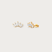 Crown Marquise Studs