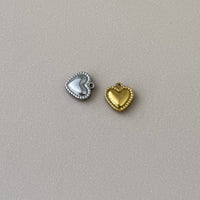 Vintage Beaded Heart Charm