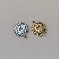 Sunburst Heart Charm
