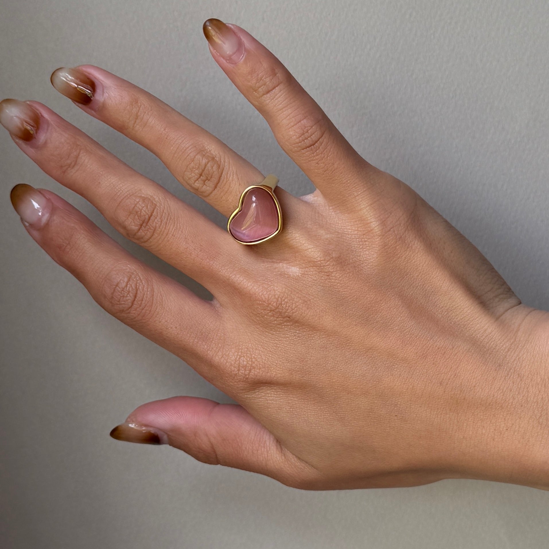 Blushing Heart Ring