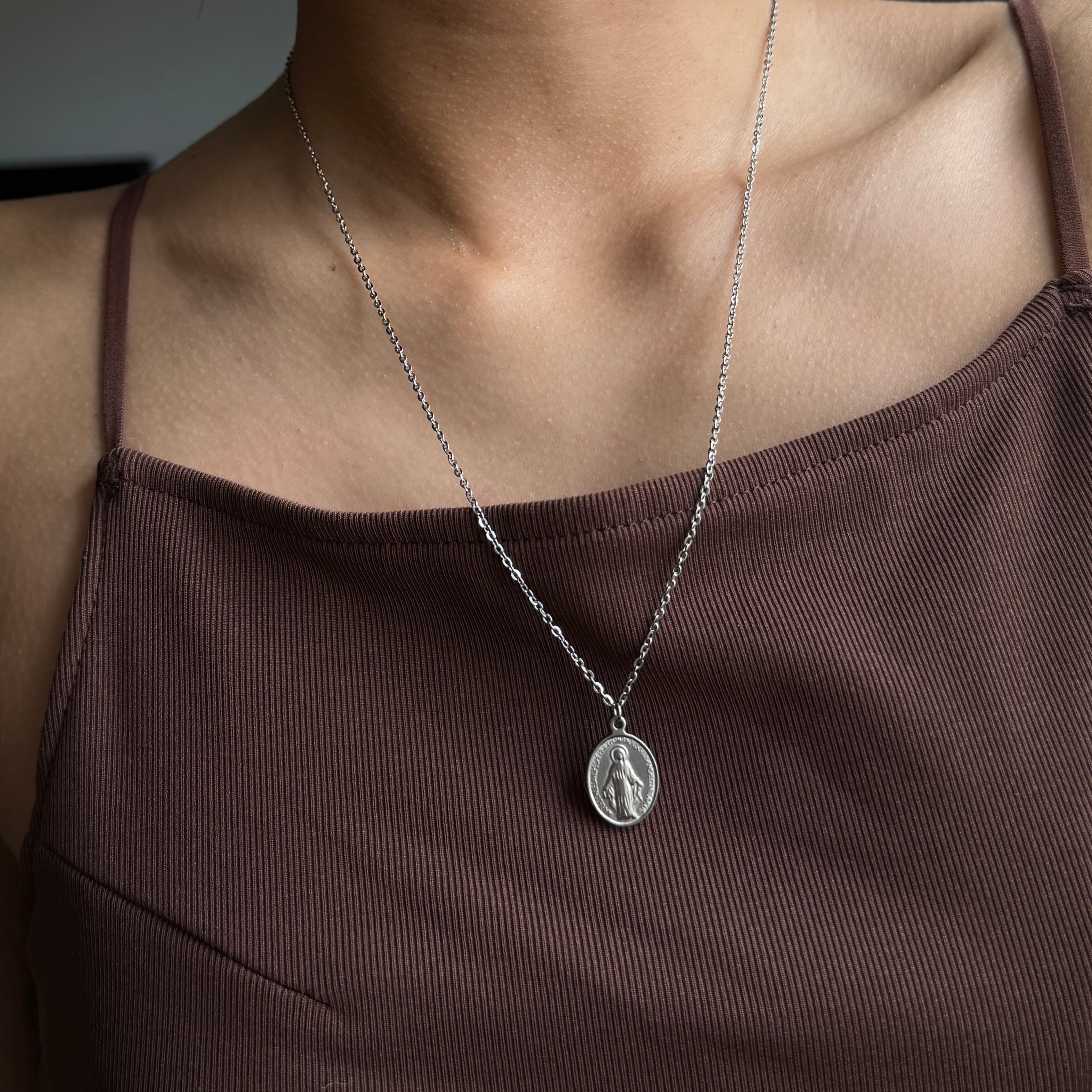 Virgin Mary Charm Necklace