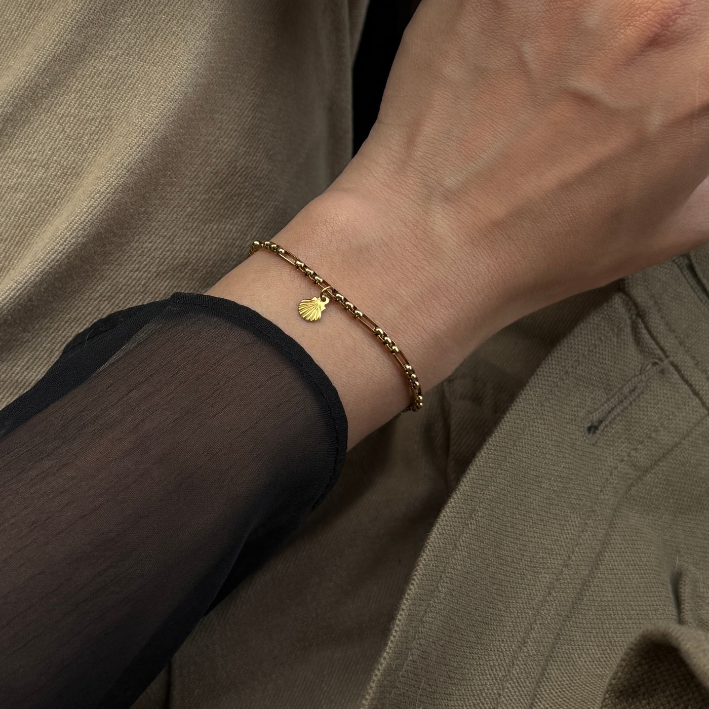 Figaro Box Chain Bracelet