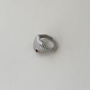 Ridged Heart Ring