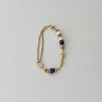 Lapis & Pearl Duo Bracelet