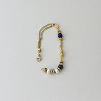 Lapis & Pearl Duo Bracelet