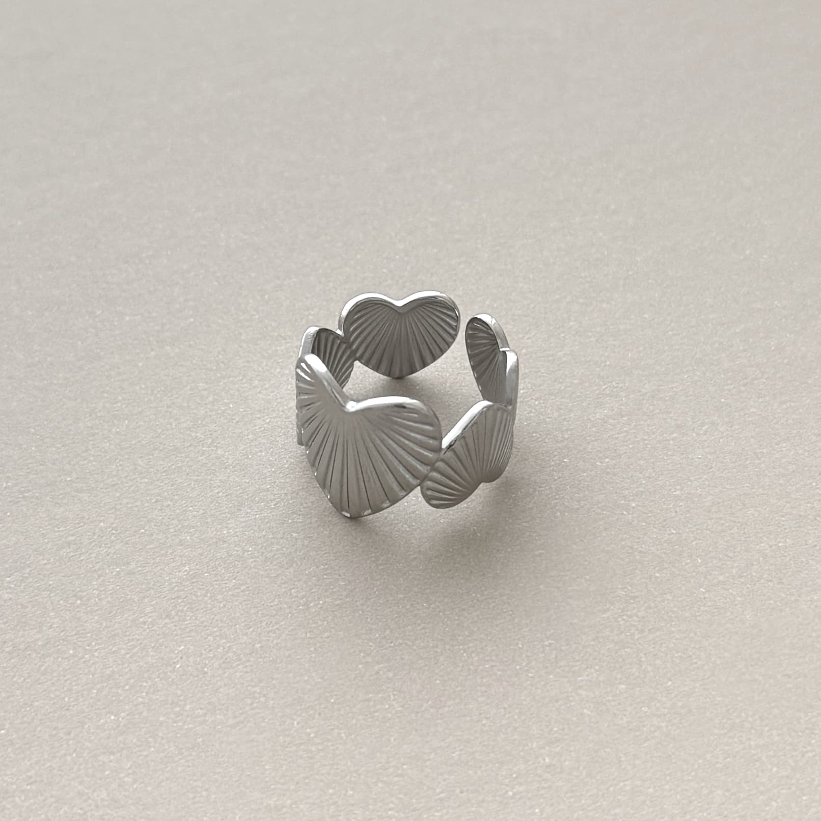 Ripple Heart Ring