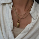 Figaro Clasp Necklace with Charm | Waterproof Stainless Steel Jewellery