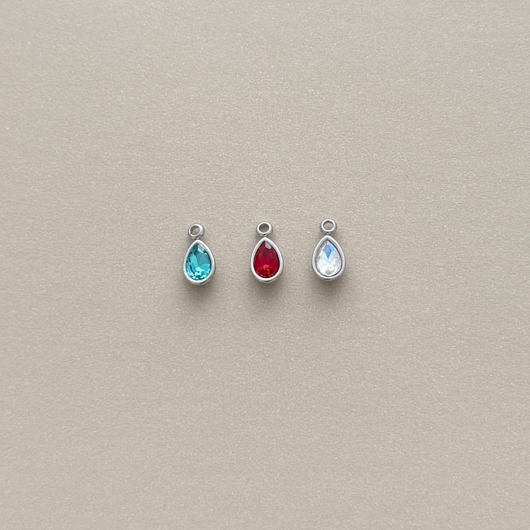 Teardrop Gem Charm