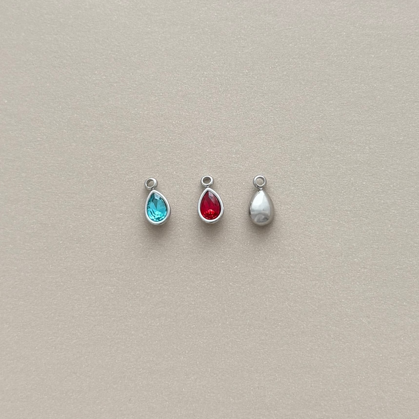Teardrop Gem Charm