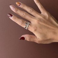 Waveform Band Ring