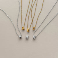 Bubble Initial Letter Necklace