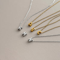 Bubble Initial Letter Necklace