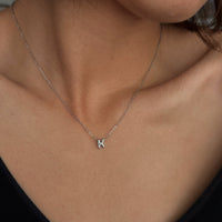 Bubble Initial Letter Necklace