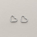 Heart Huggie Hoops