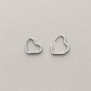 Heart Huggie Hoops