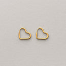 Heart Huggie Hoops