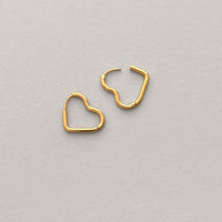 Heart Huggie Hoops