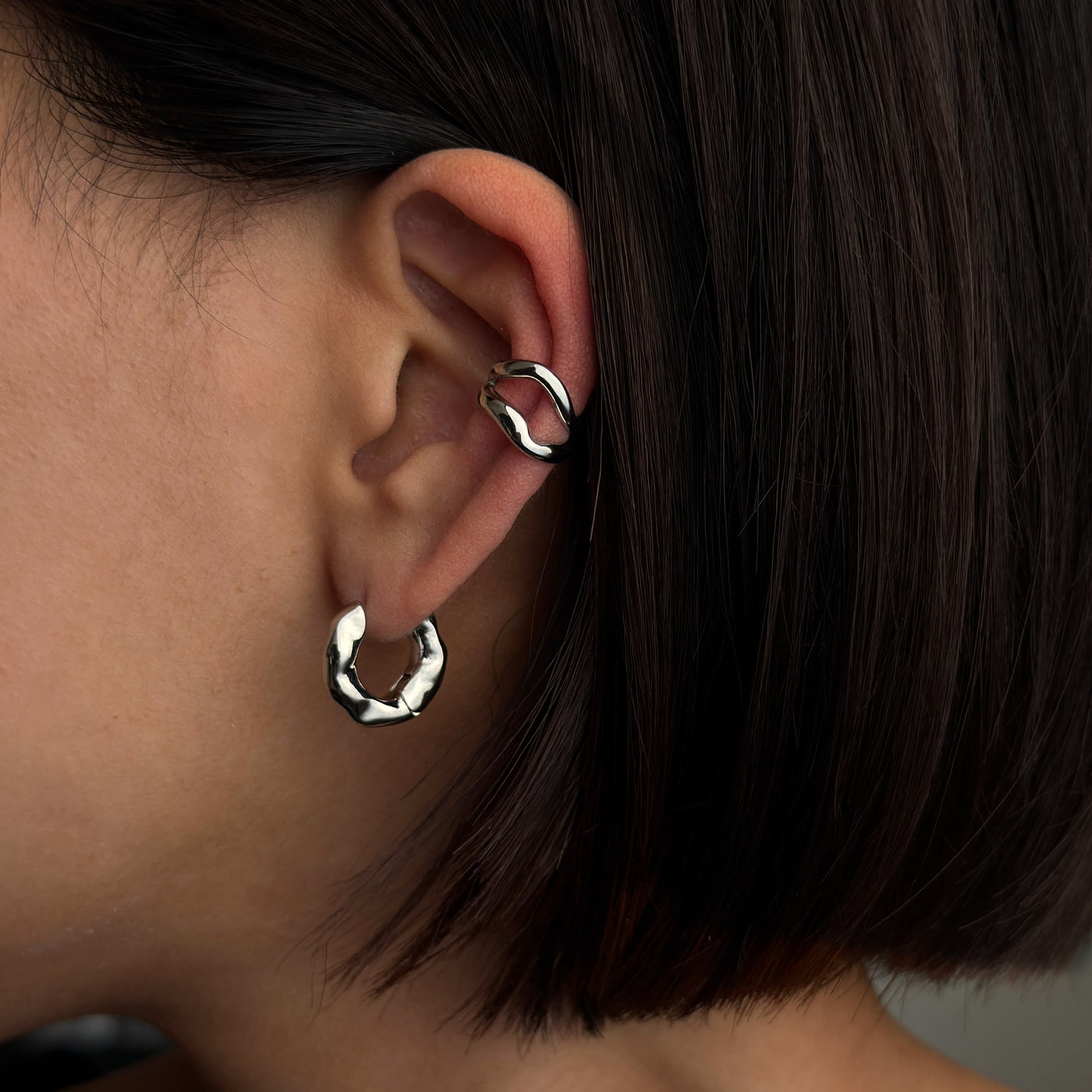 Crushed Form Hoops