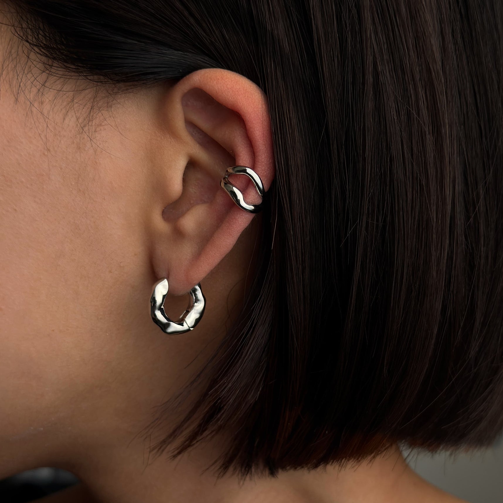 Crushed Form Hoops