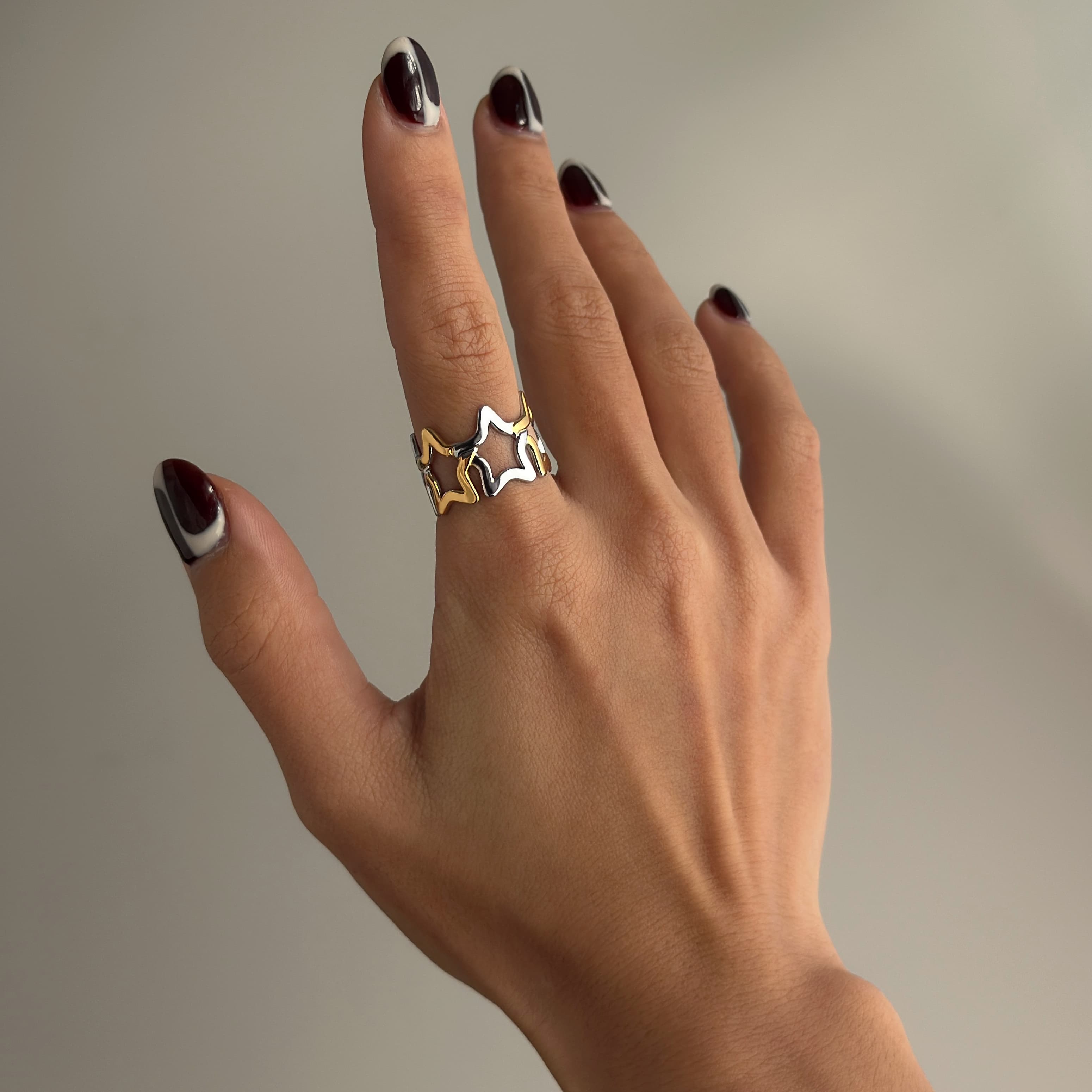 Duo Star Band Ring