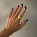 Ridged Heart Ring