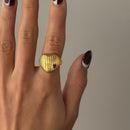 Ridged Heart Ring