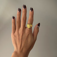 Ridged Heart Ring