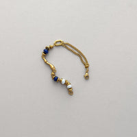 Lapis & Pearl Duo Bracelet
